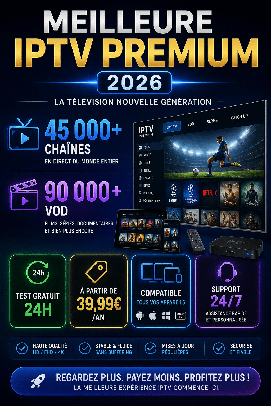 Abonnement iptv premium France